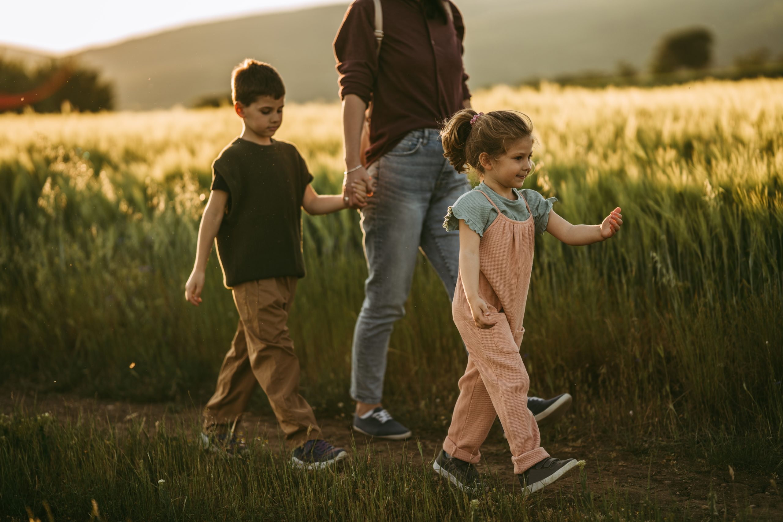 Growing family exploring their future after buying a home